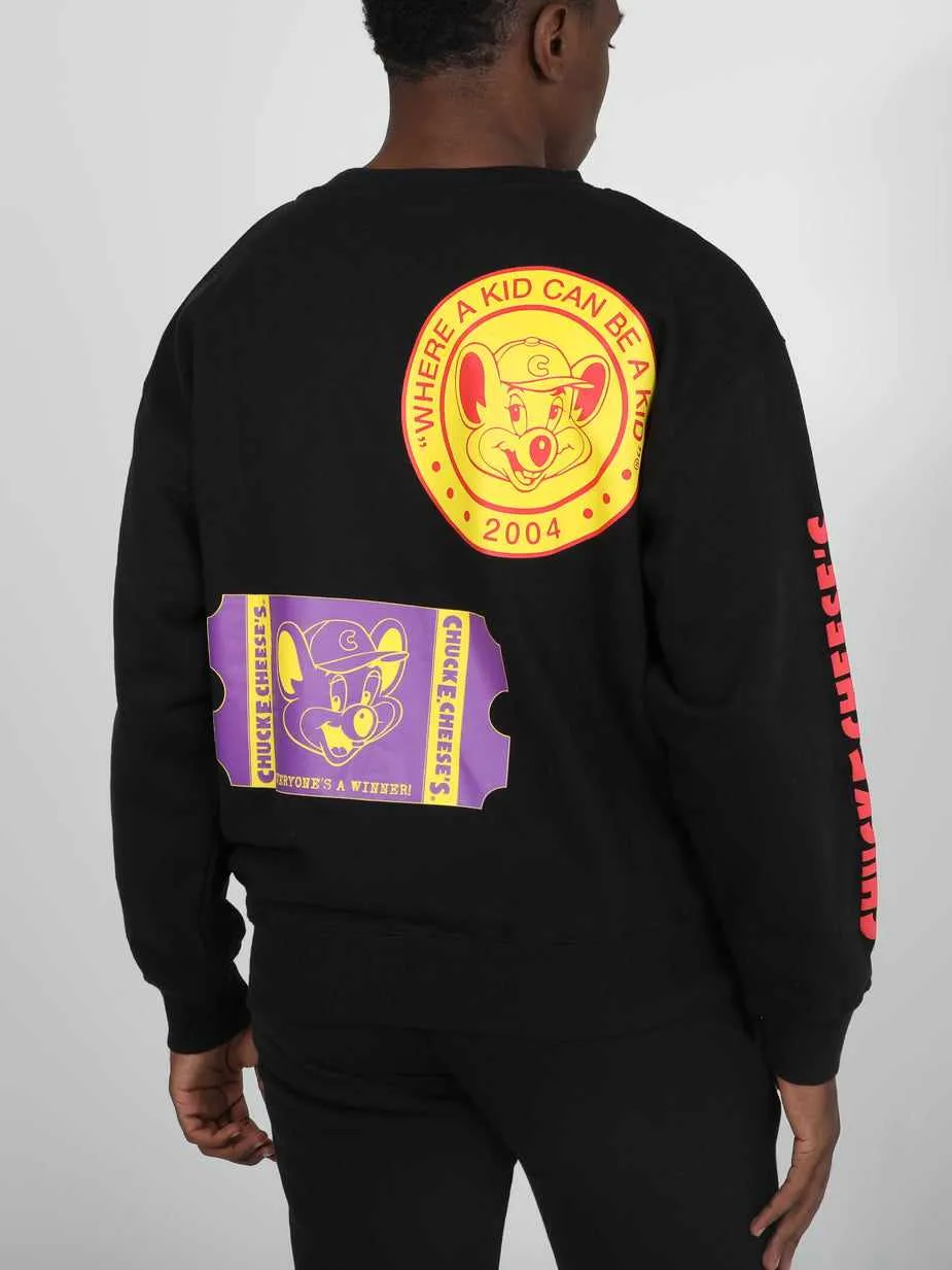 Be A Kid Puff Print Crew Neck Sweatshirt