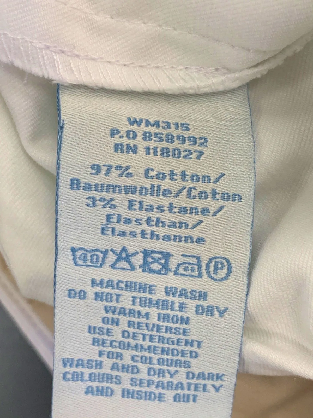 Boden White Straight Leg Trousers UK 14L