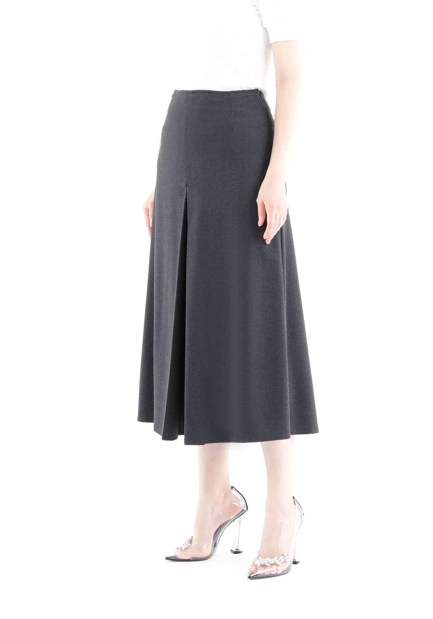 Charcoal Cropped Palazzo Pants