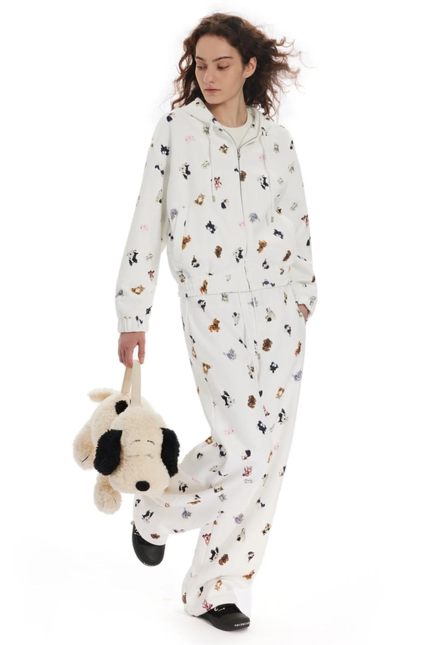 Cropped Waffle Extra Casual Trouser Set