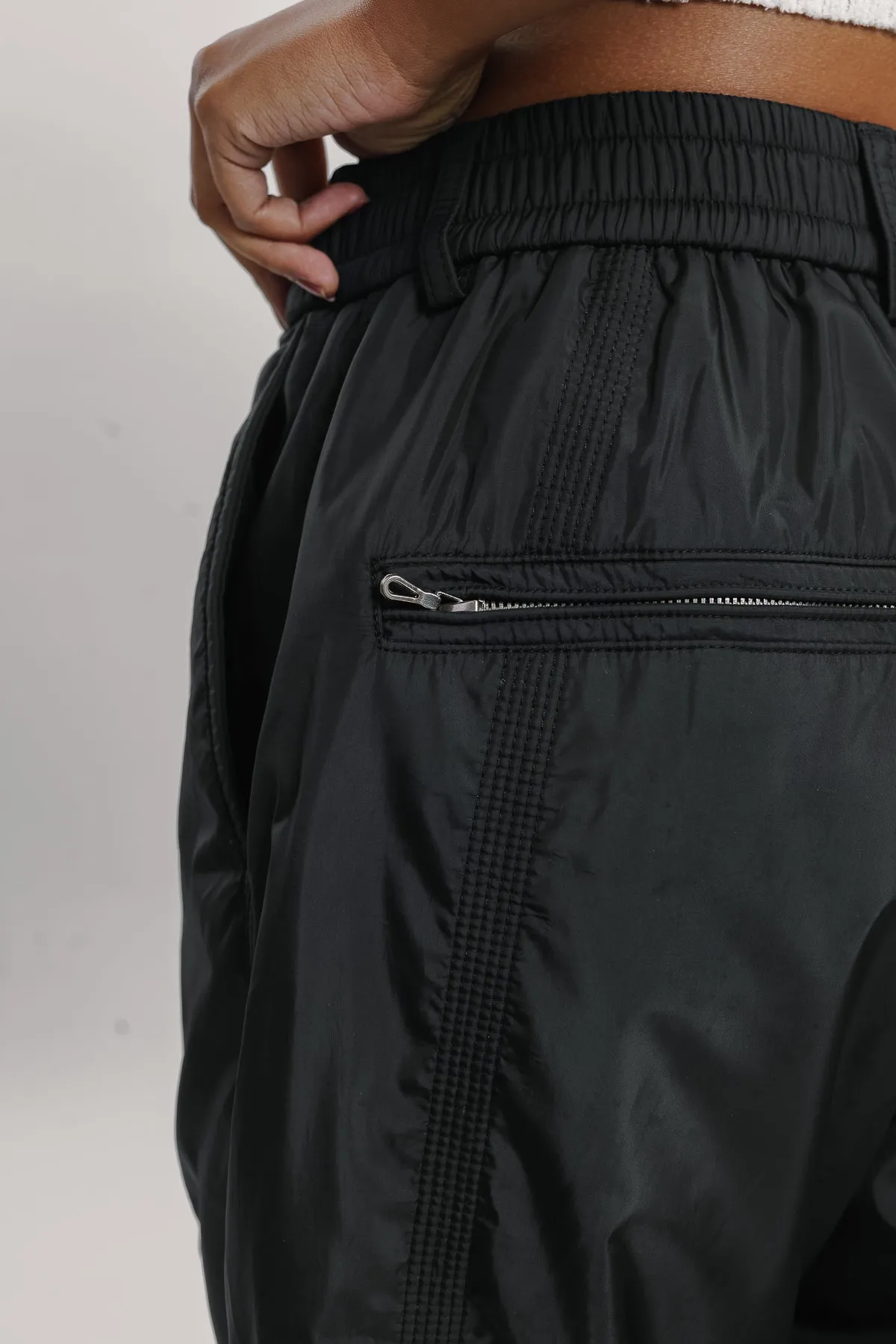 Dark Grey Parachute Cargo Joggers