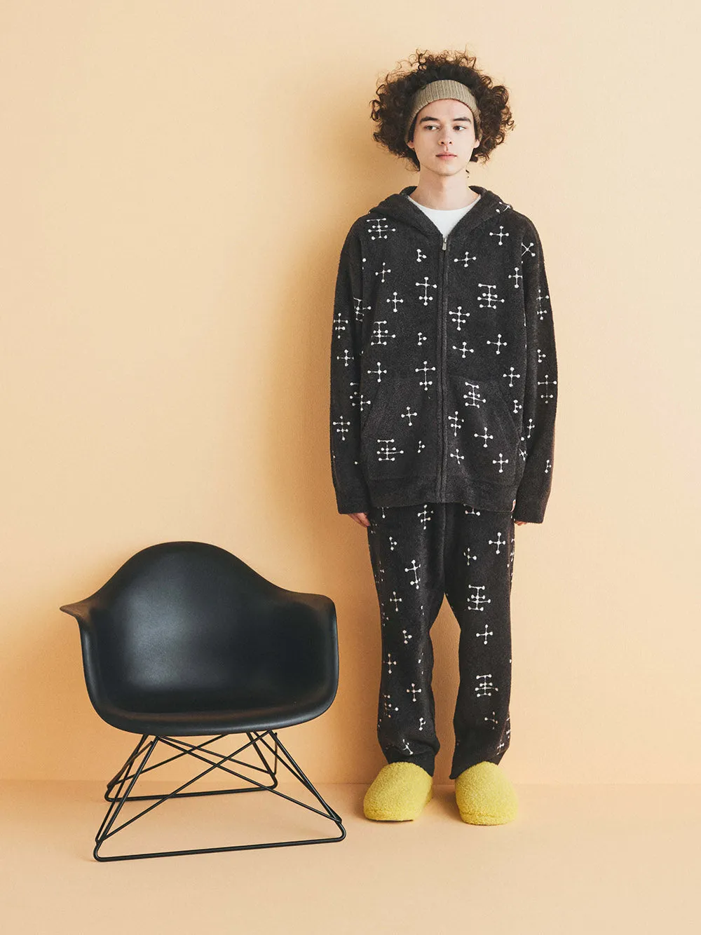 EAMES MENS Smoothie Jacquard Fluffy Long Pants