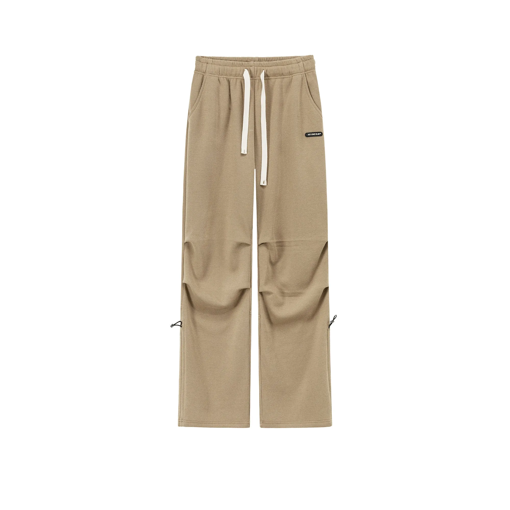 Elastic Waist Shirring Wide Pants