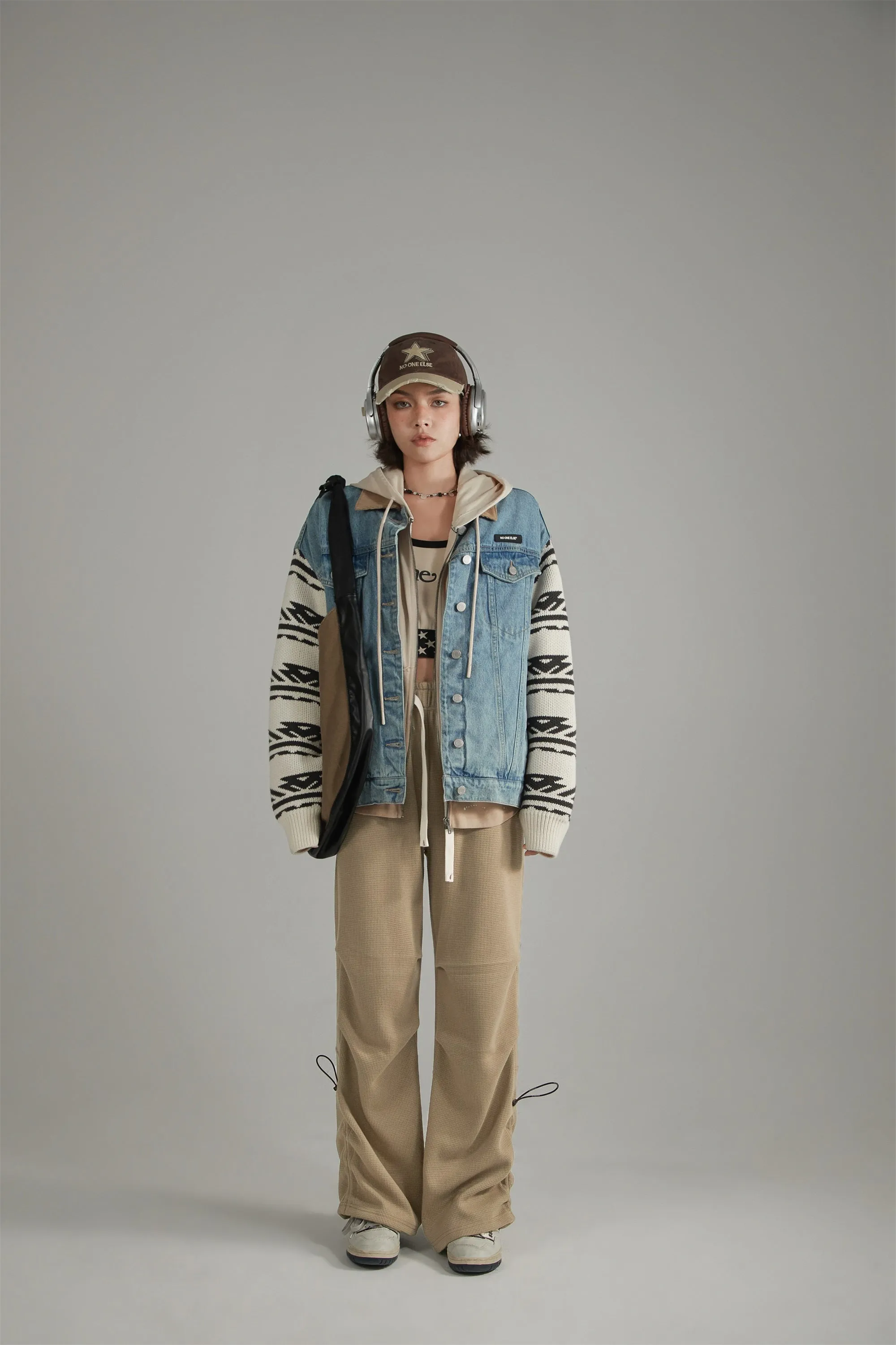 Elastic Waist Shirring Wide Pants
