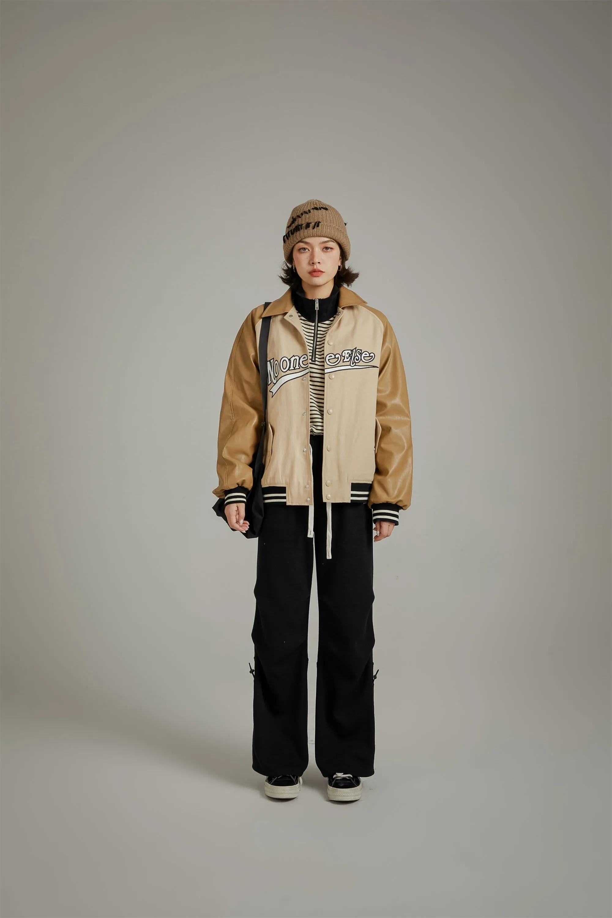 Elastic Waist Shirring Wide Pants