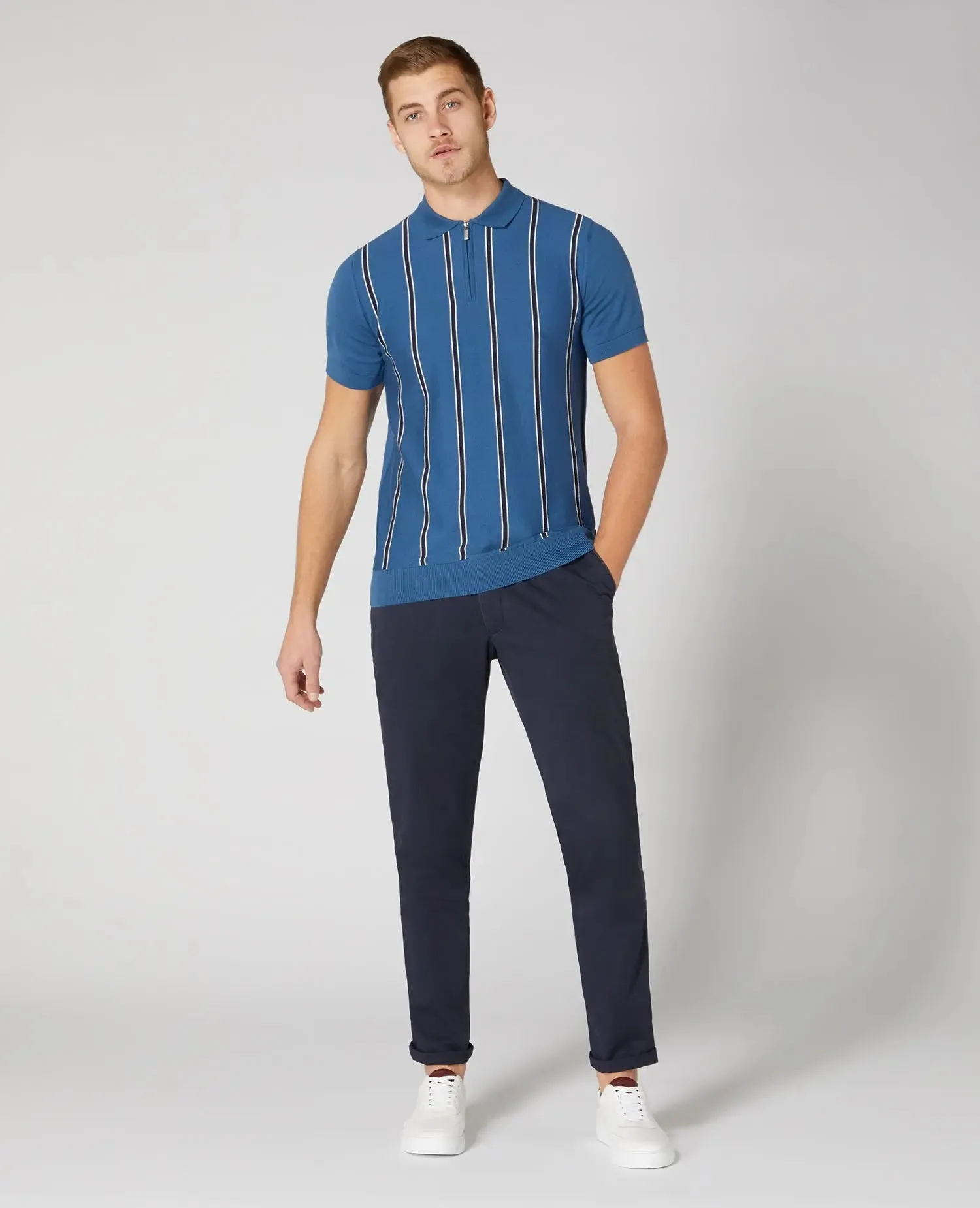 Emilio Tailored Chinos - Navy