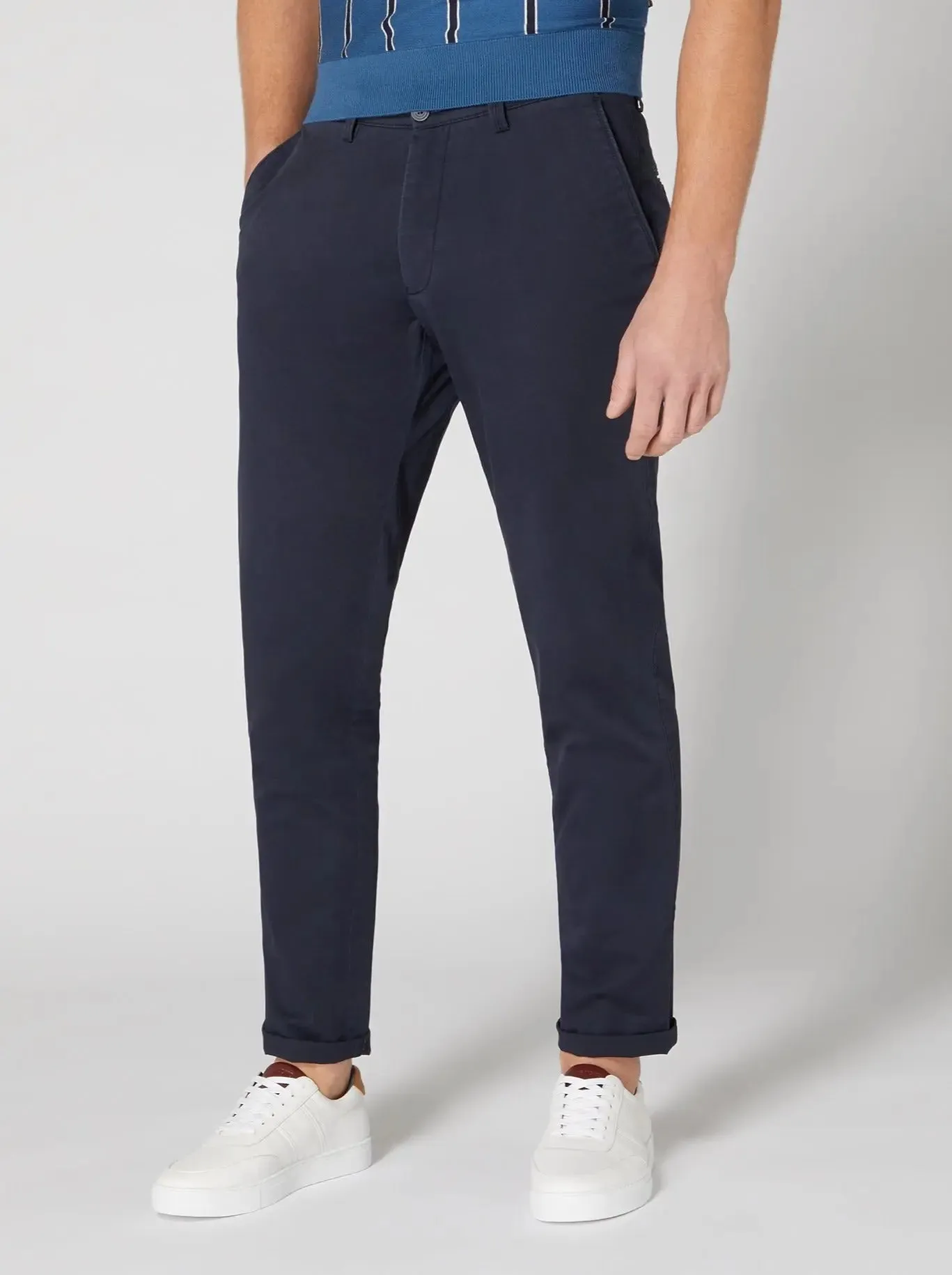 Emilio Tailored Chinos - Navy