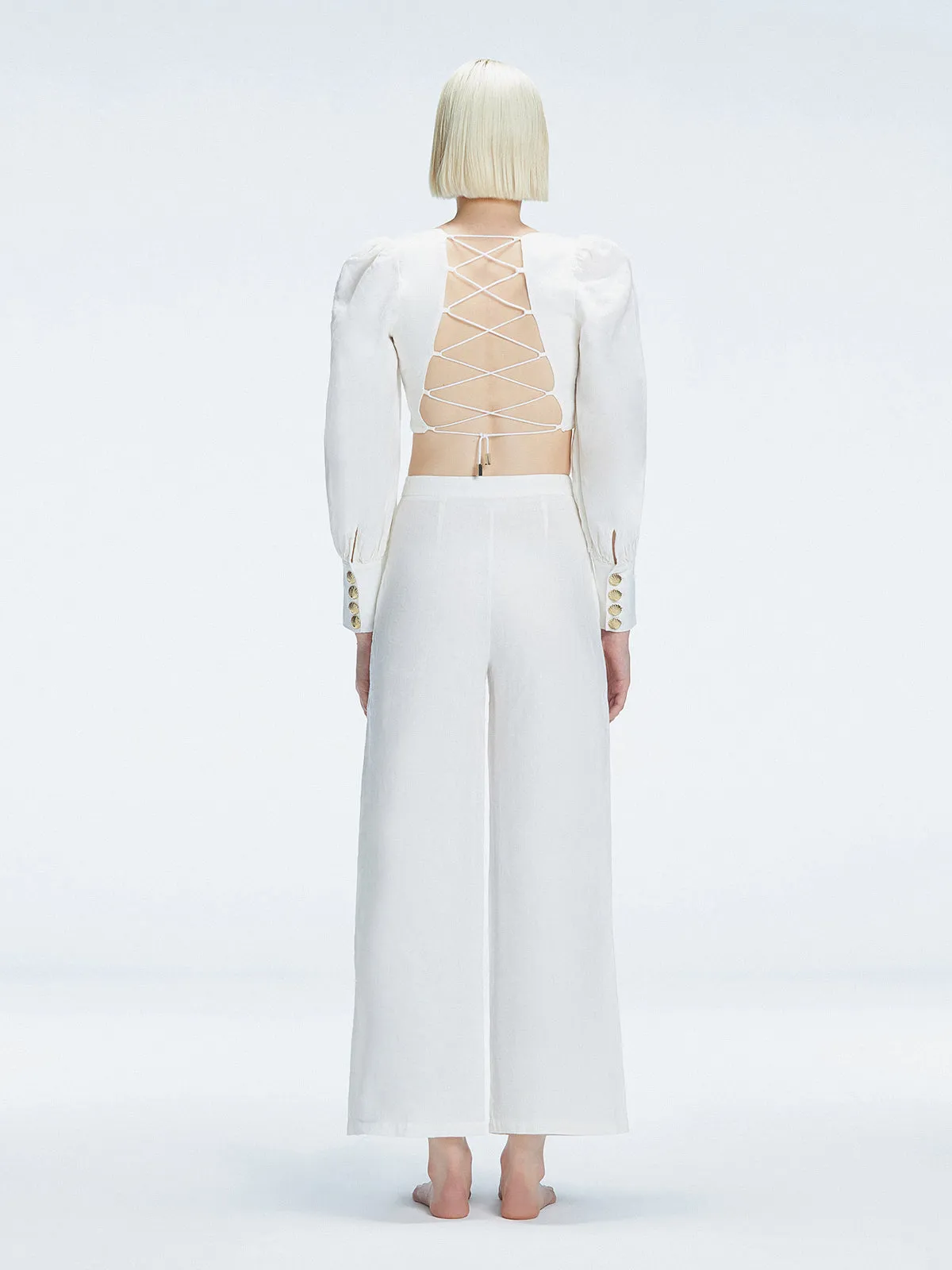 Gemma White Top and Valencia White Pants