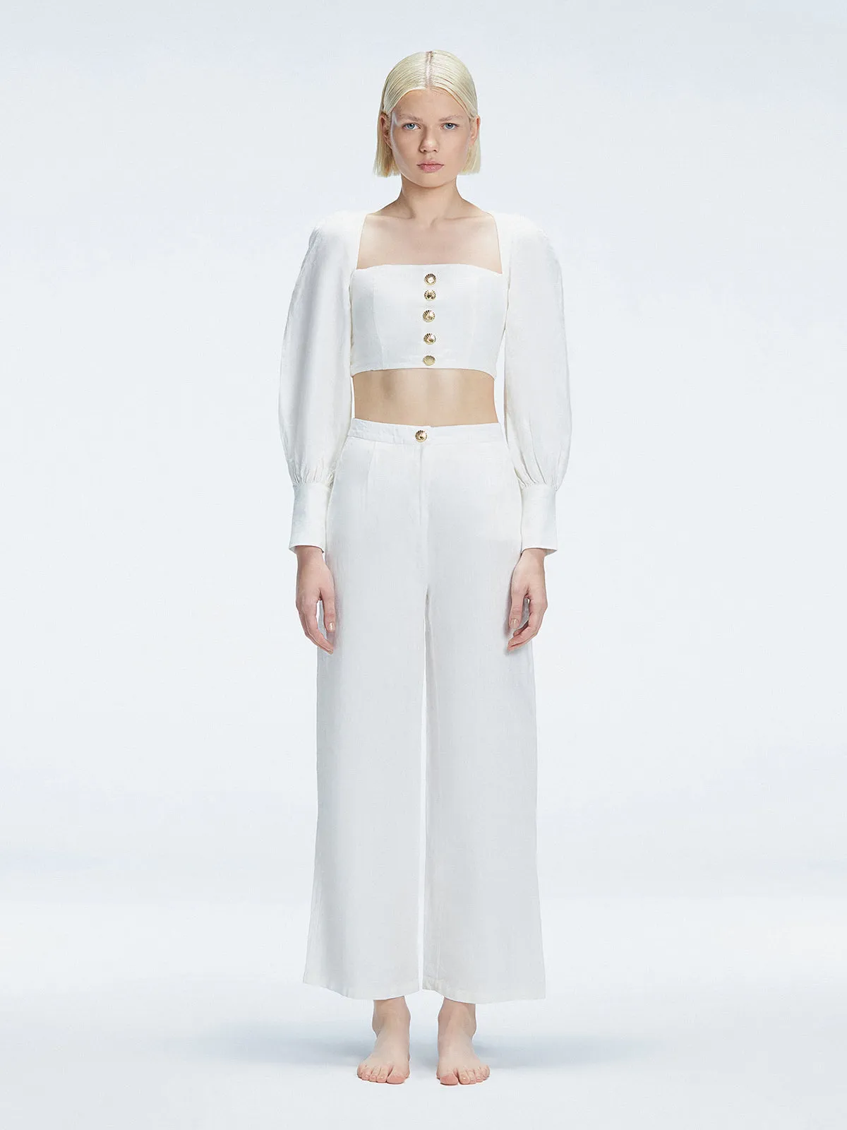Gemma White Top and Valencia White Pants