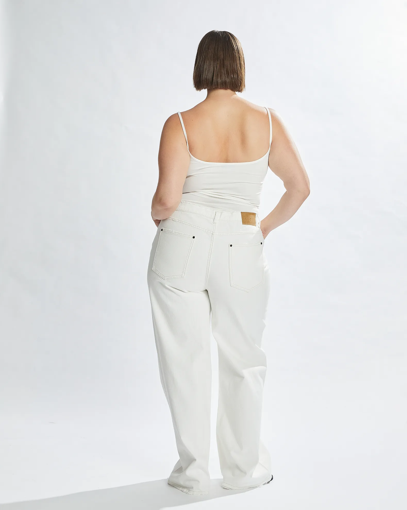 Harley High Rise Jeans White Cropped