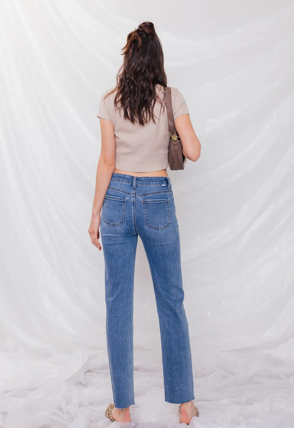 High Rise Straight Jeans