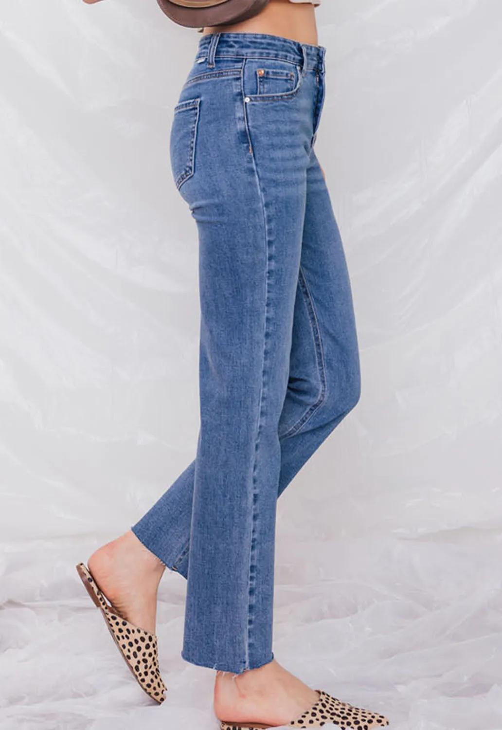 High Rise Straight Jeans
