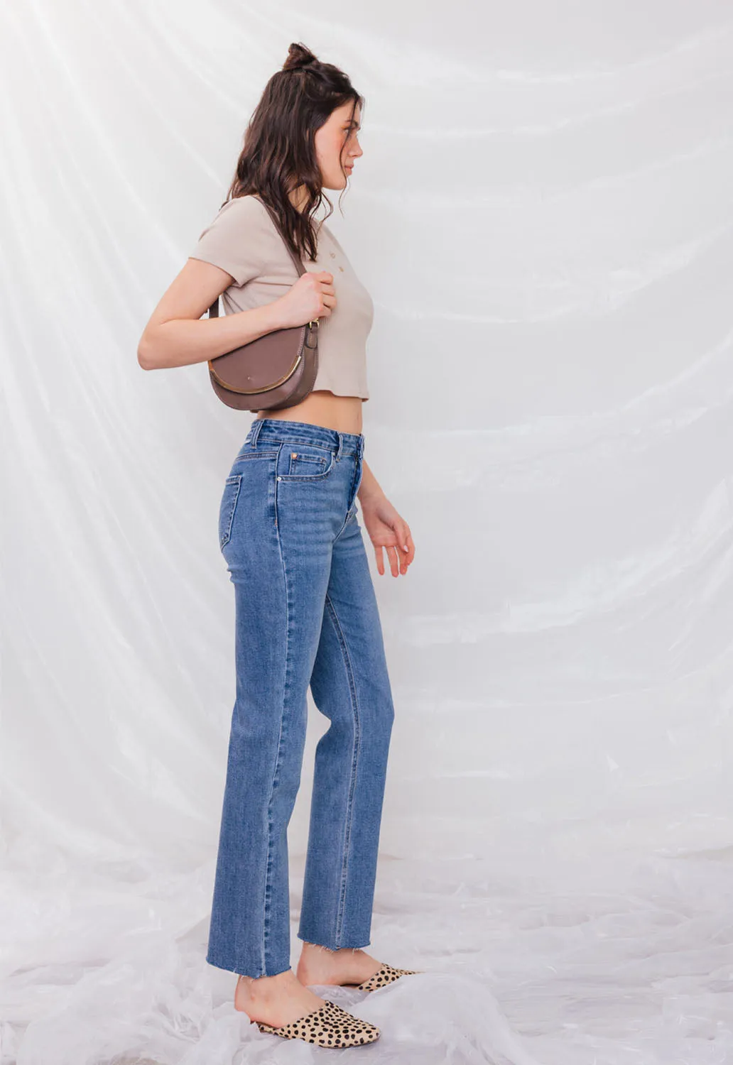 High Rise Straight Jeans