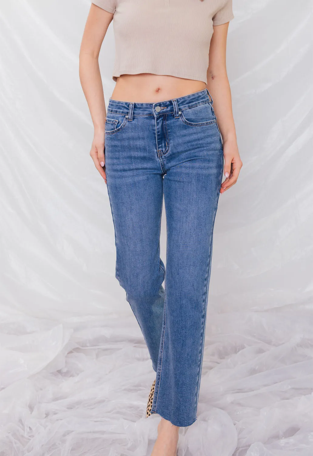 High Rise Straight Jeans
