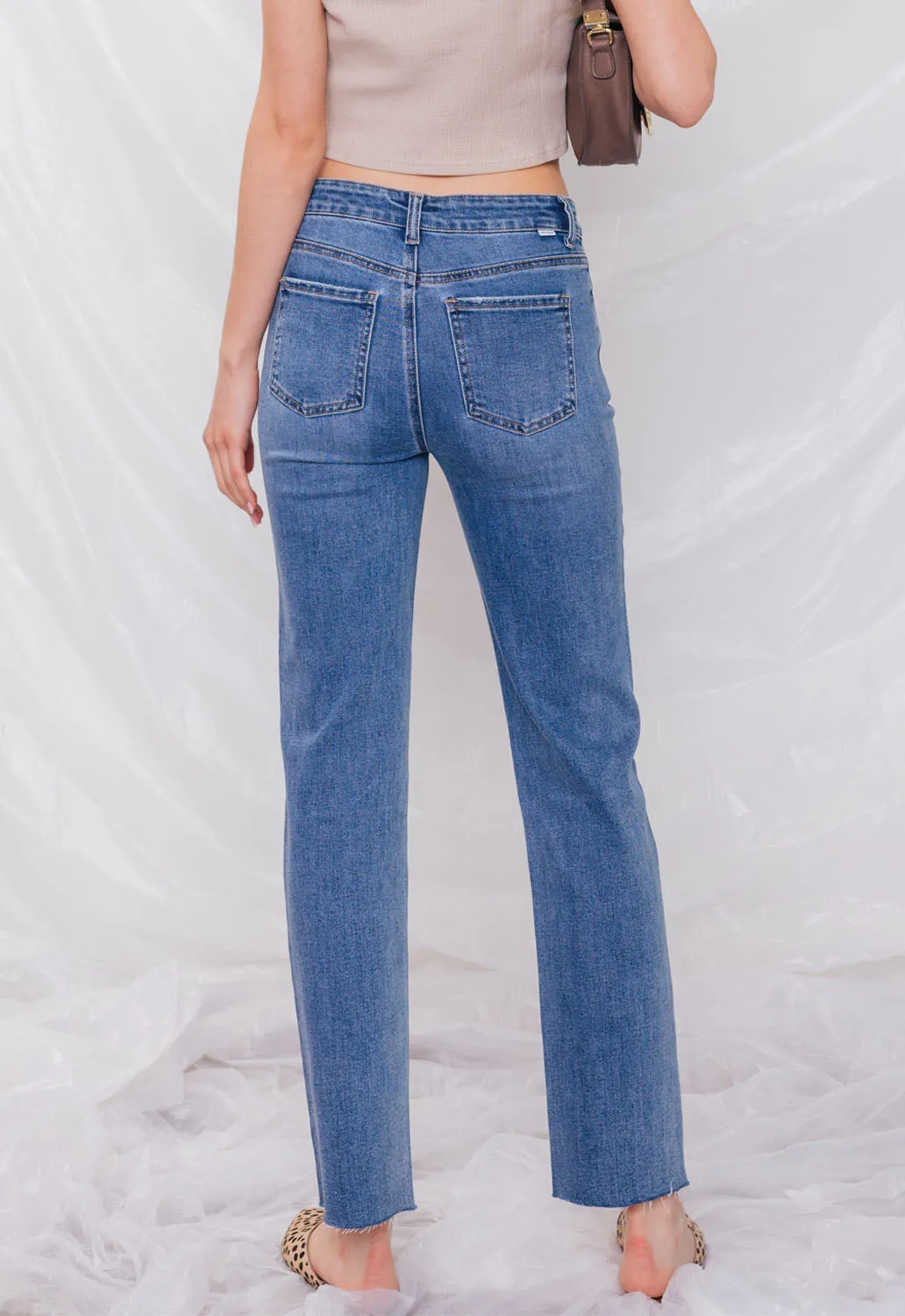 High Rise Straight Jeans
