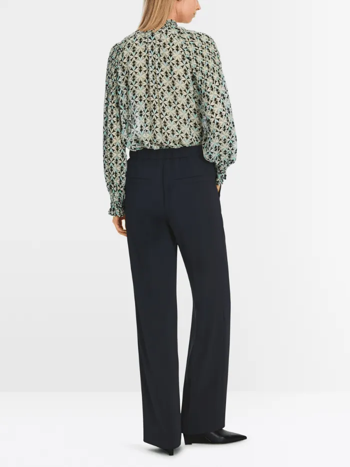 Marc Cain Collections Washington Wide Navy Trousers XC 81.19 W56 Col 395