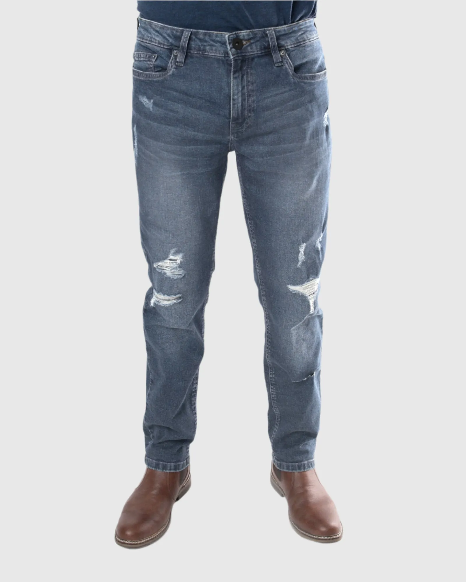 MEN'S STAMPEDE RIPPED STRAIGHT FIT JEANS