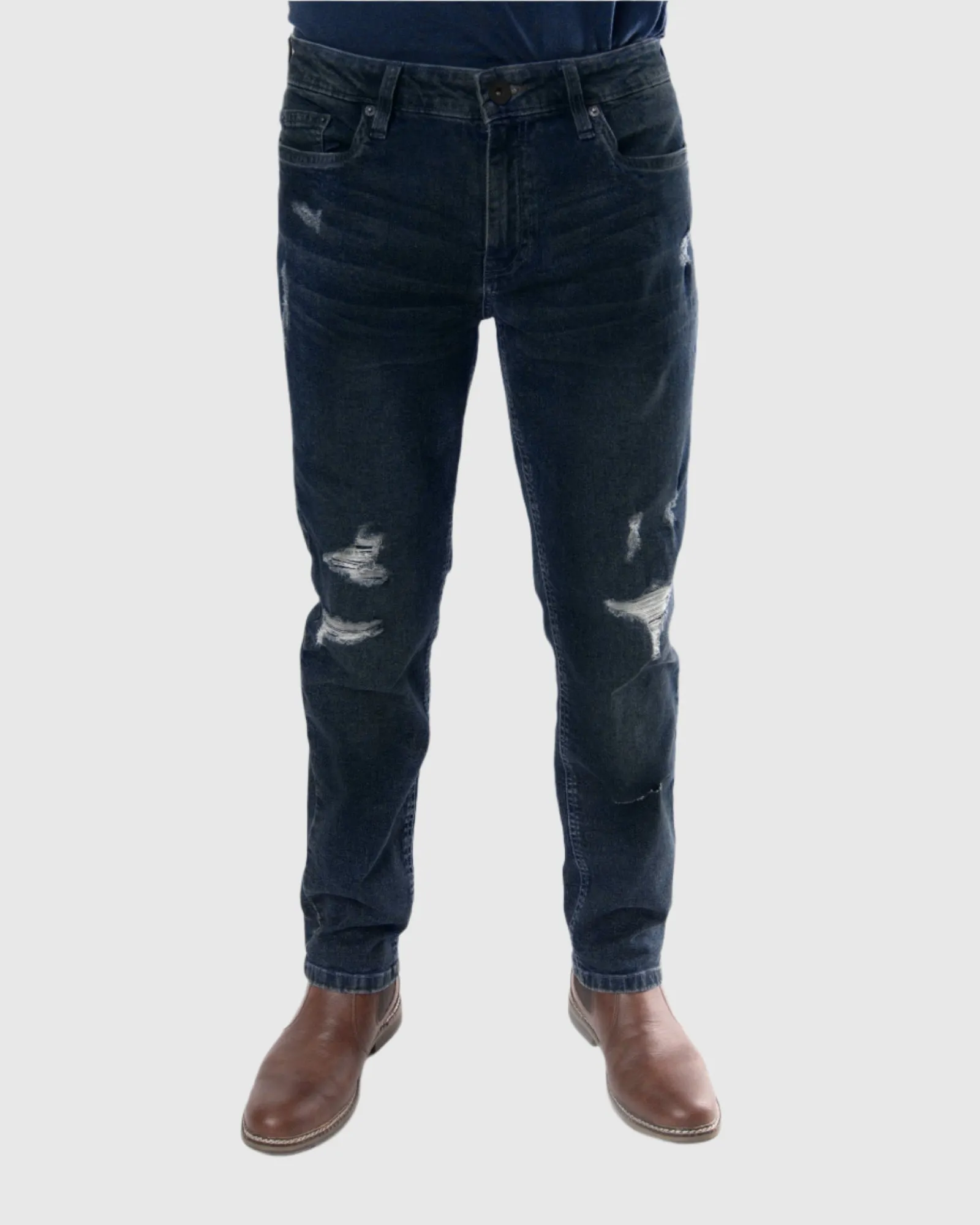 MEN'S STAMPEDE RIPPED STRAIGHT FIT JEANS
