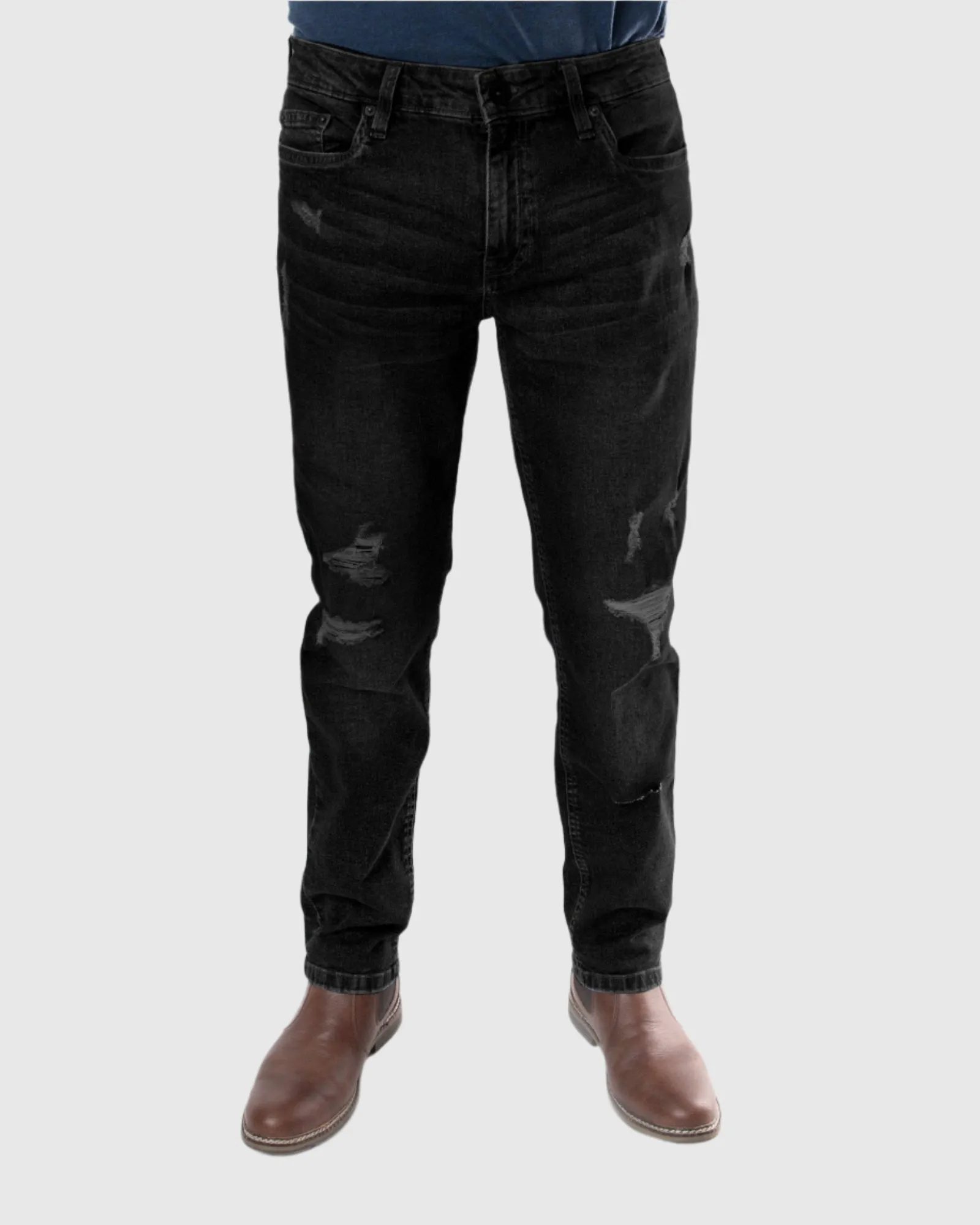 MEN'S STAMPEDE RIPPED STRAIGHT FIT JEANS