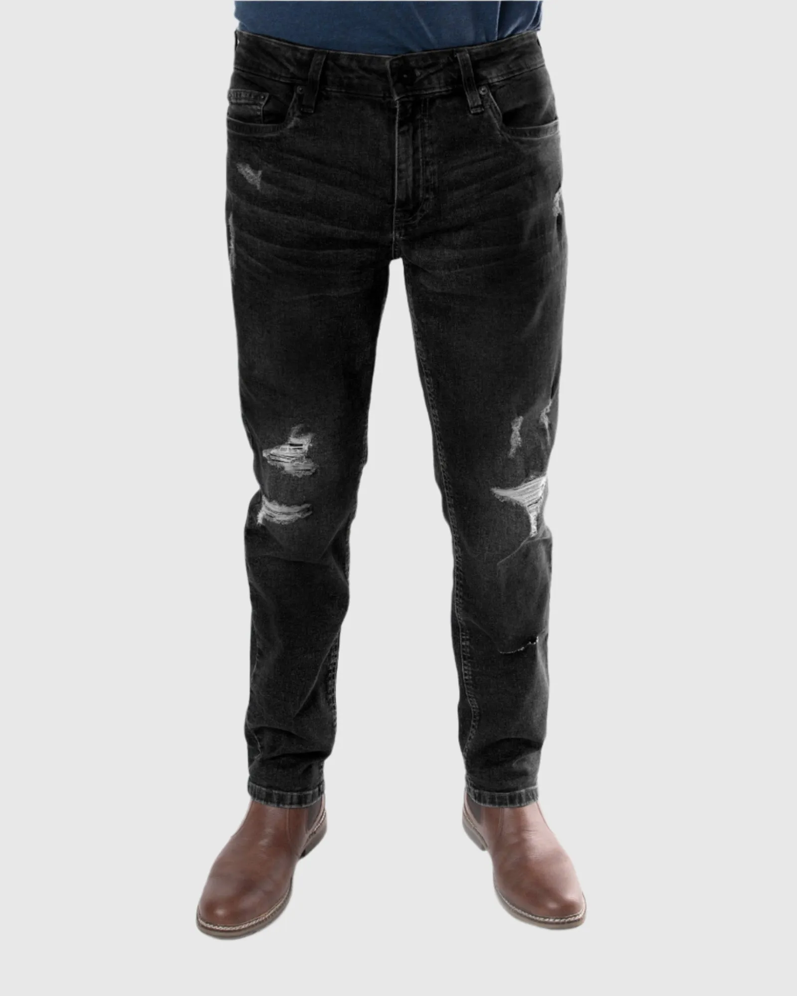 MEN'S STAMPEDE RIPPED STRAIGHT FIT JEANS