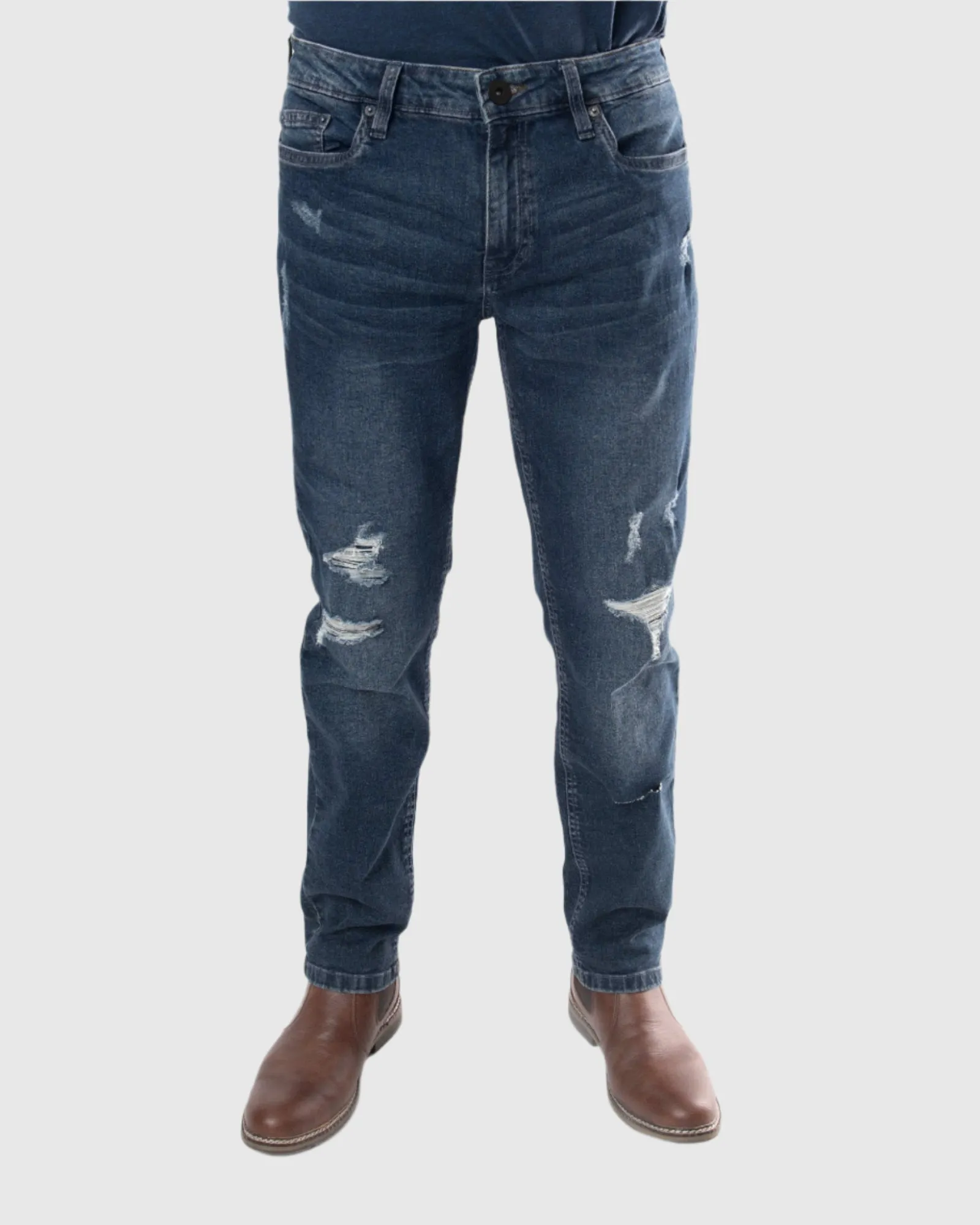 MEN'S STAMPEDE RIPPED STRAIGHT FIT JEANS