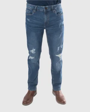 MEN'S STAMPEDE RIPPED STRAIGHT FIT JEANS