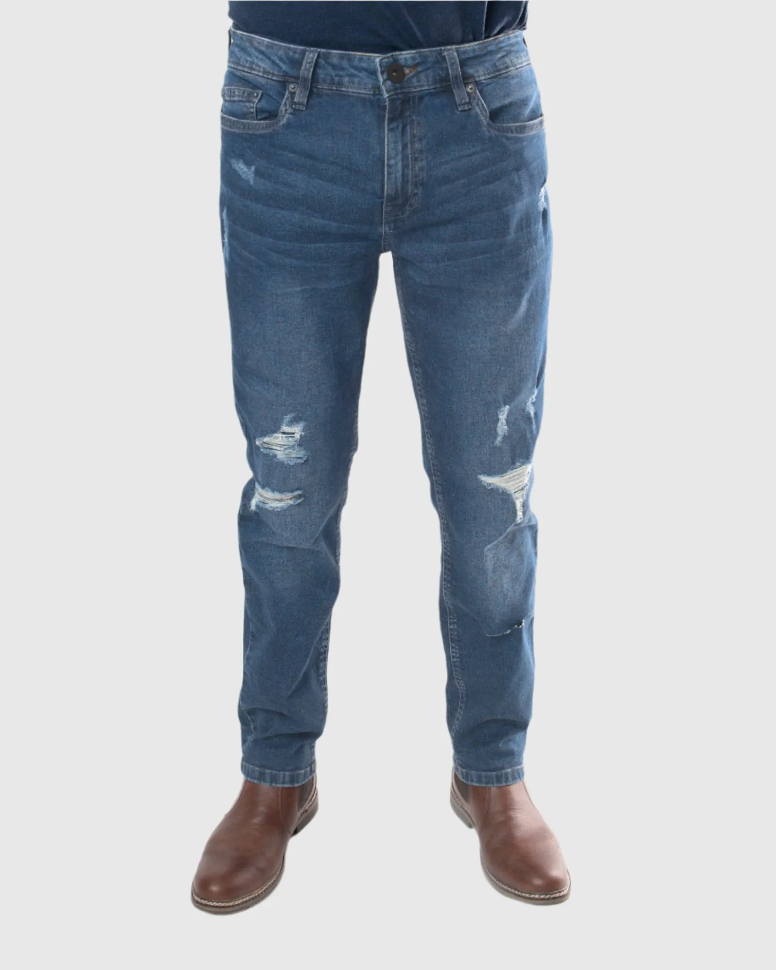 MEN'S STAMPEDE RIPPED STRAIGHT FIT JEANS
