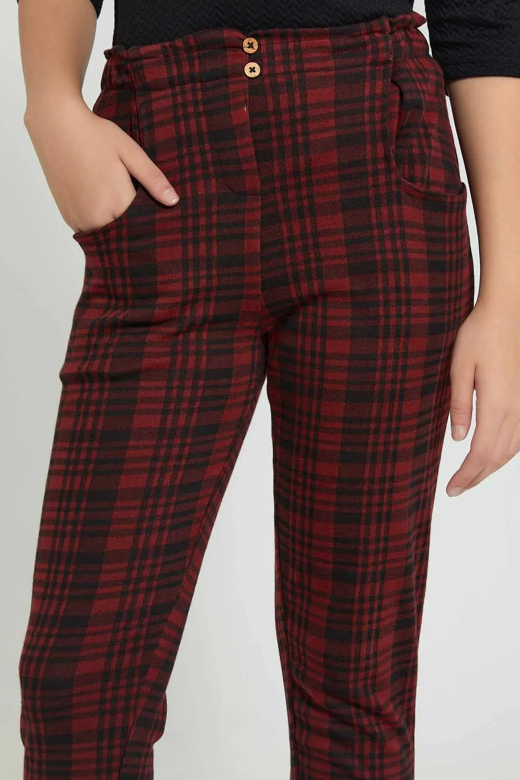 Red And Black Checkered Trouser