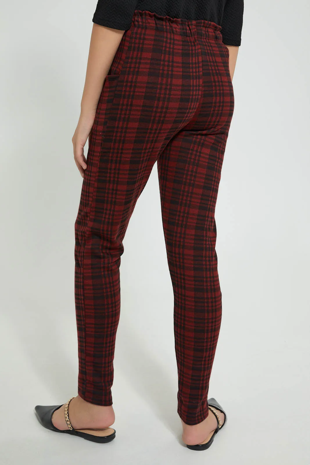 Red And Black Checkered Trouser