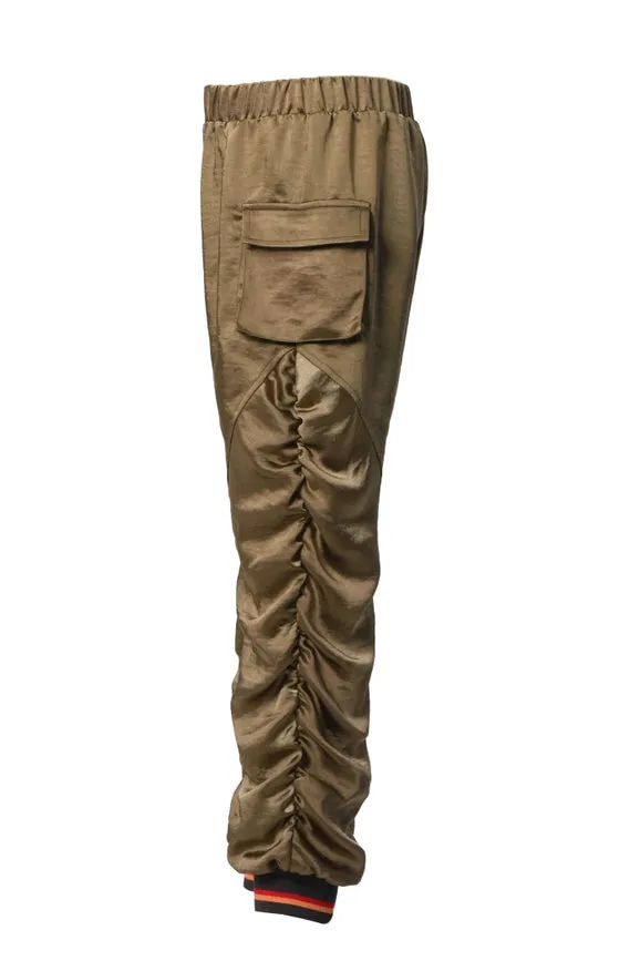 Ruched Leg Shimmery Joggers