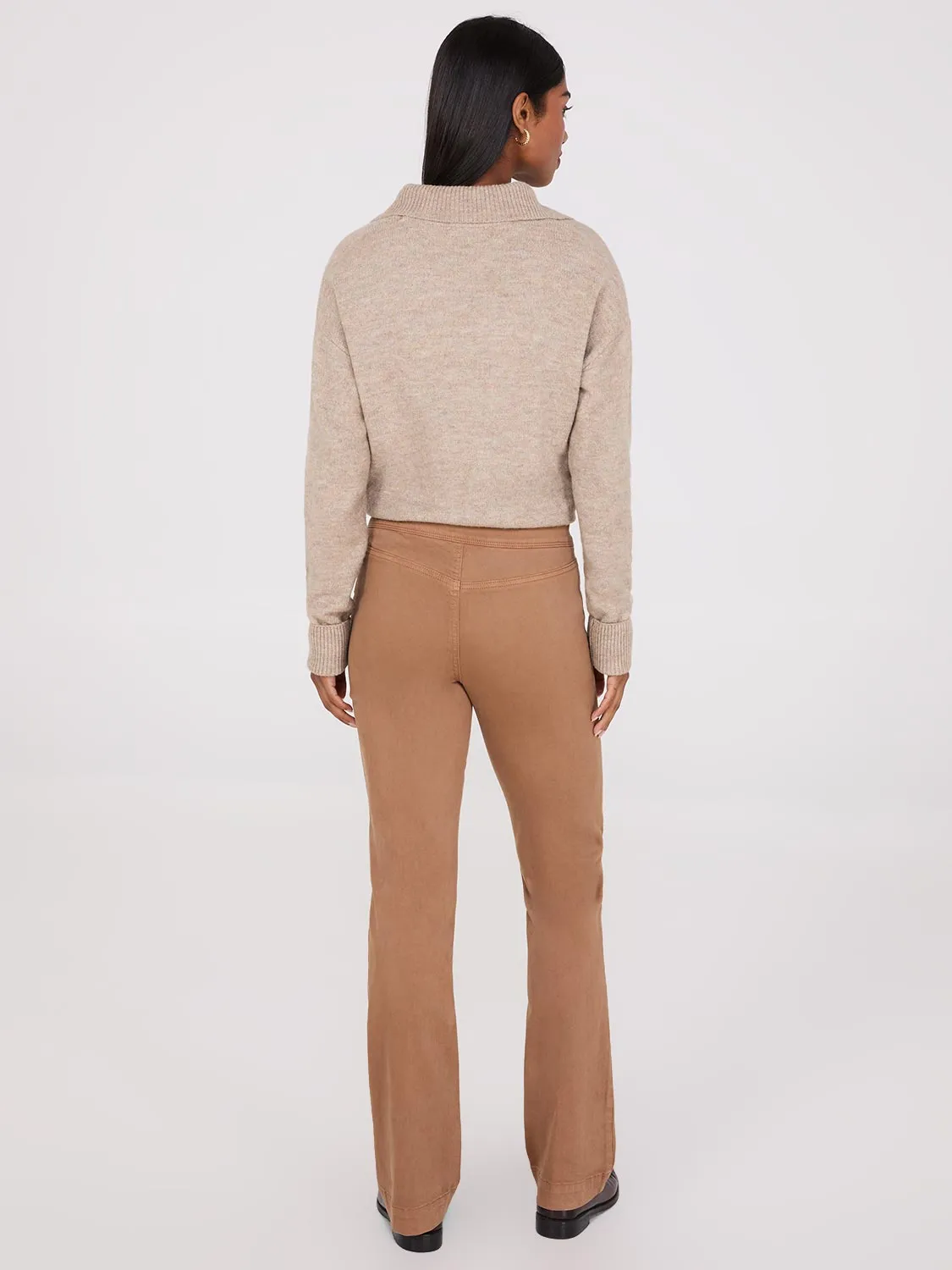 Straight Leg Twill Trousers