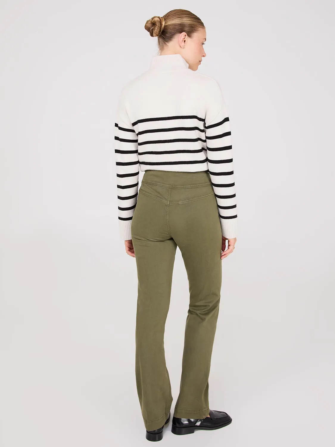 Straight Leg Twill Trousers