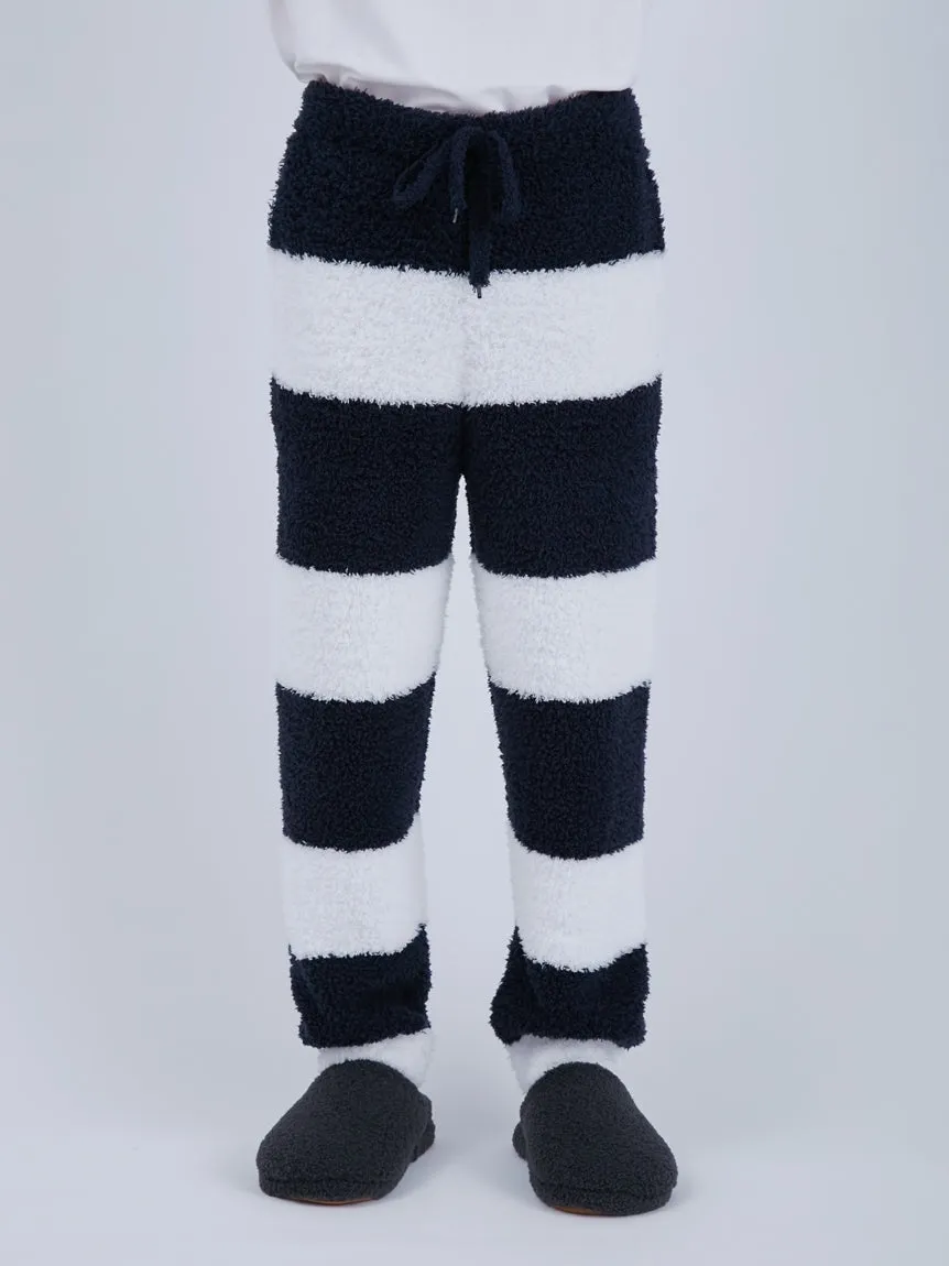 Sustainable Double Striped Men's Lounging Fluffy Pajama Pants