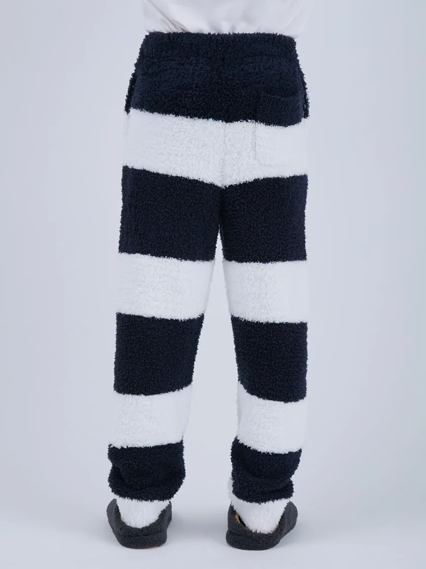 Sustainable Double Striped Men's Lounging Fluffy Pajama Pants