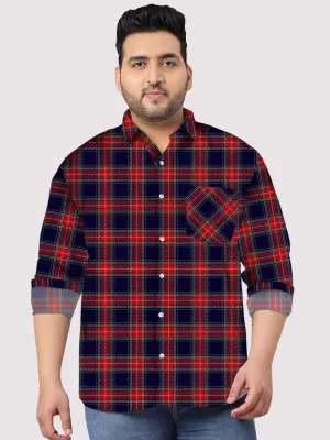 Tartan plaid Checkered Plus Size Full Shirt