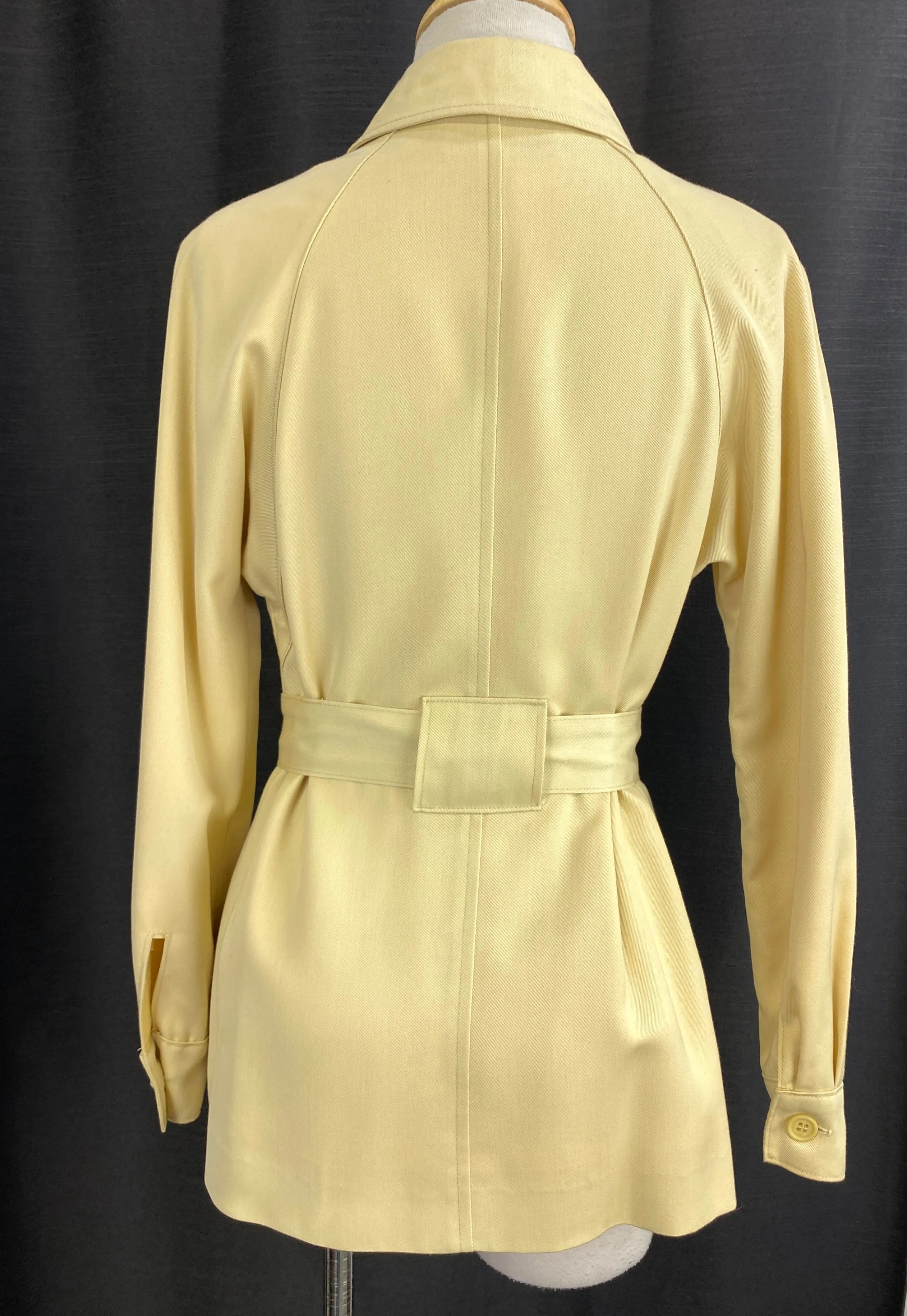Vintage 1970s Cream 2-Piece Safari Jacket & Pants Set, XS