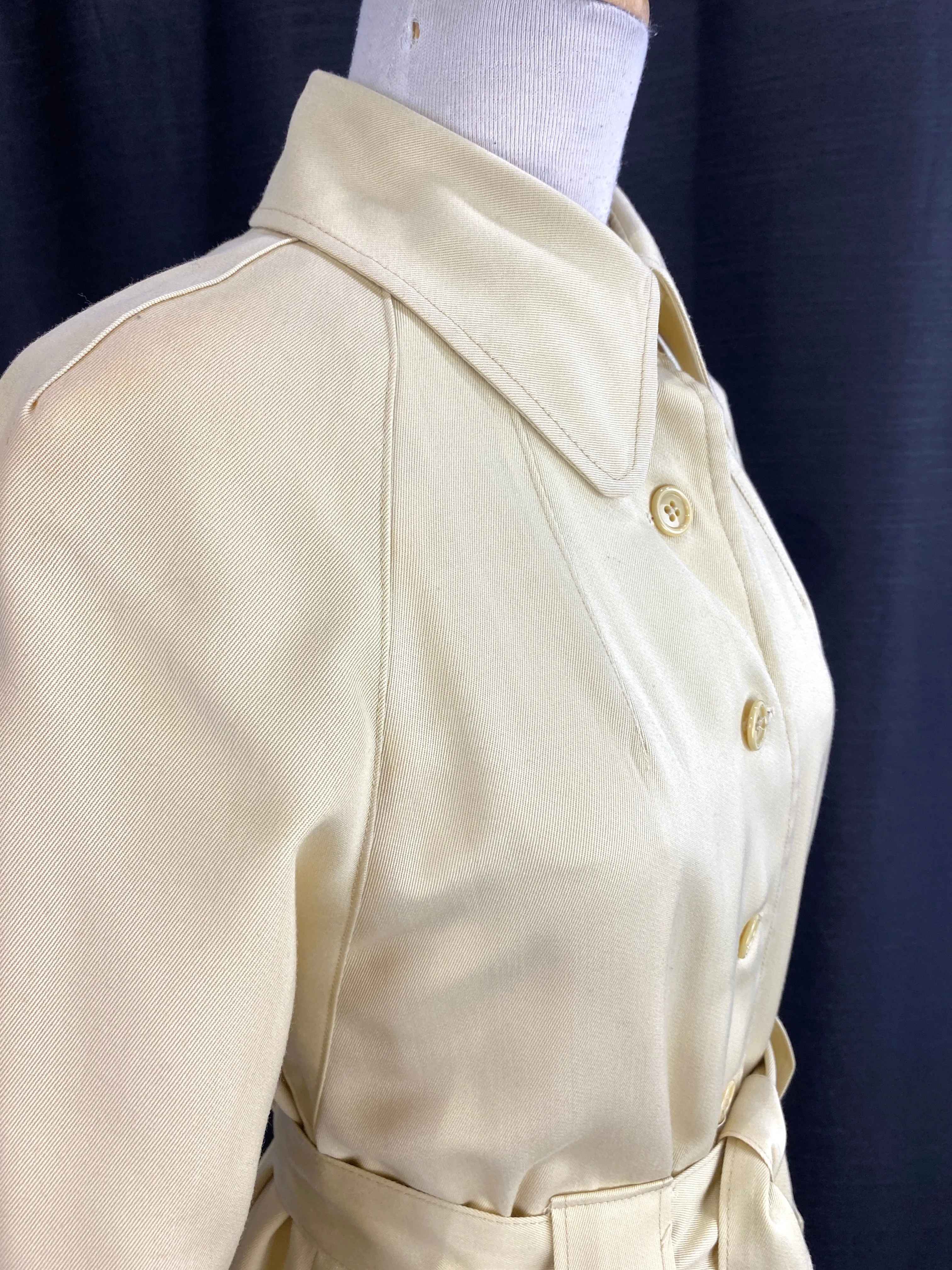 Vintage 1970s Cream 2-Piece Safari Jacket & Pants Set, XS